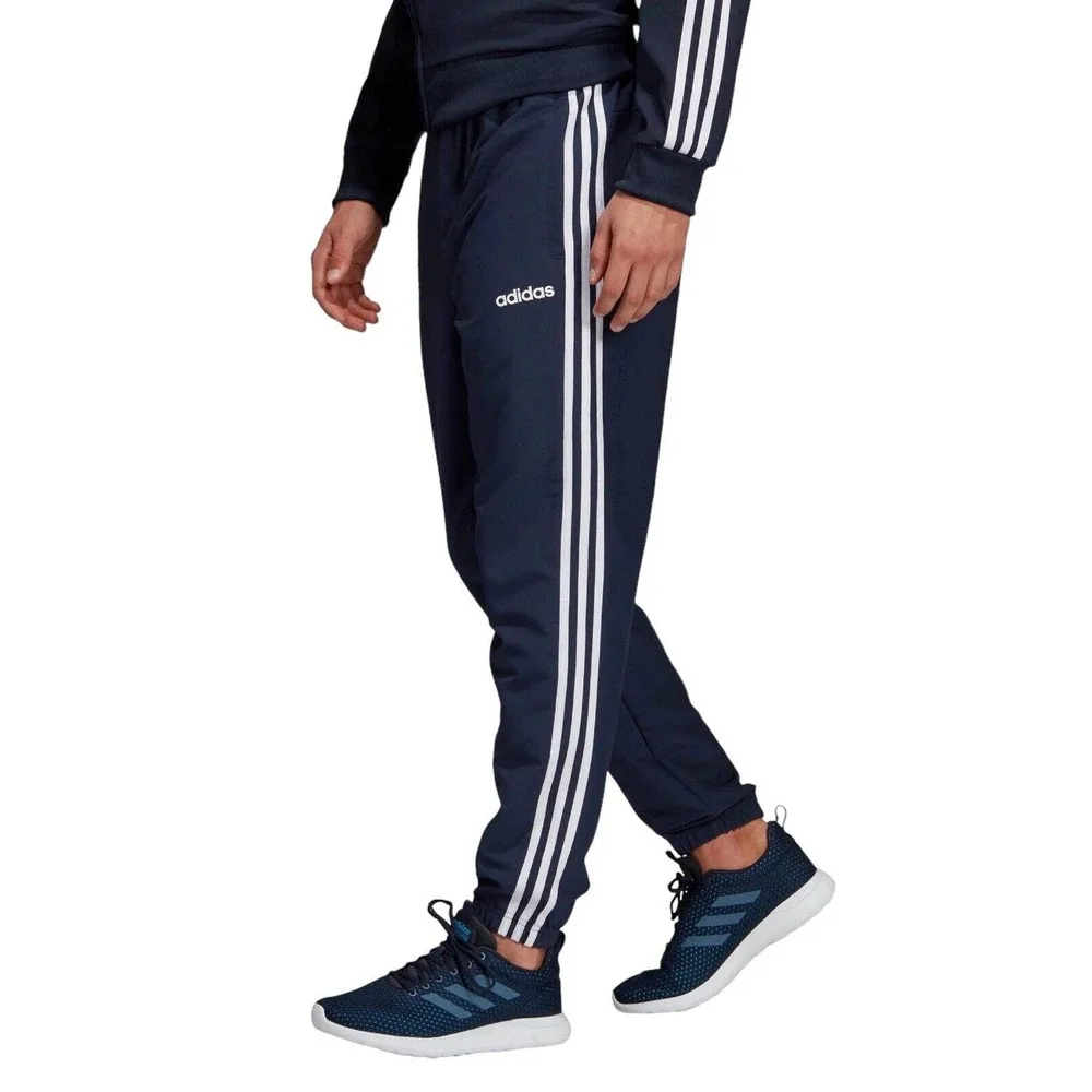 Adidas‎ Mens Essentials 3-Stripe Tapered Joggers Navy Blue DQ3075